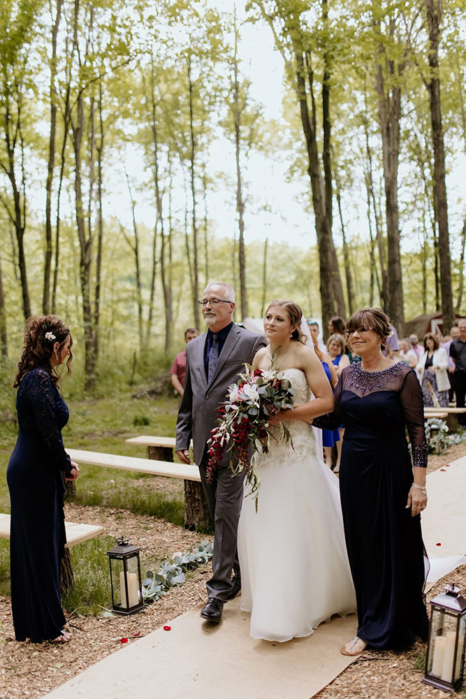 Chris and Shelley escorting their daughter Stacie